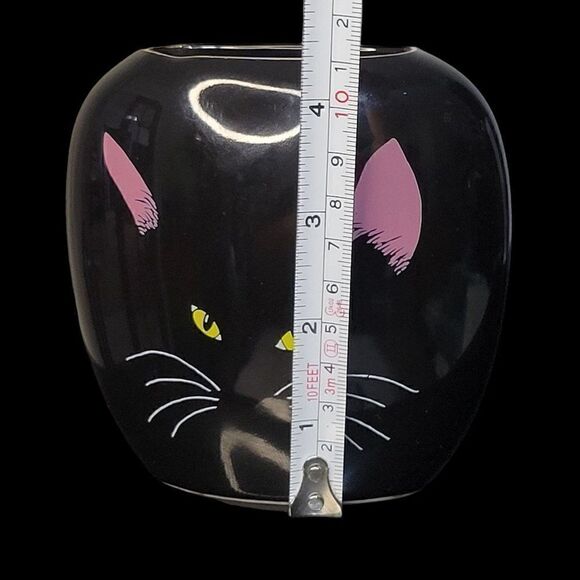 Vintage Otagiri Ceramic Vase Black Cat Face - Picture 8 of 8